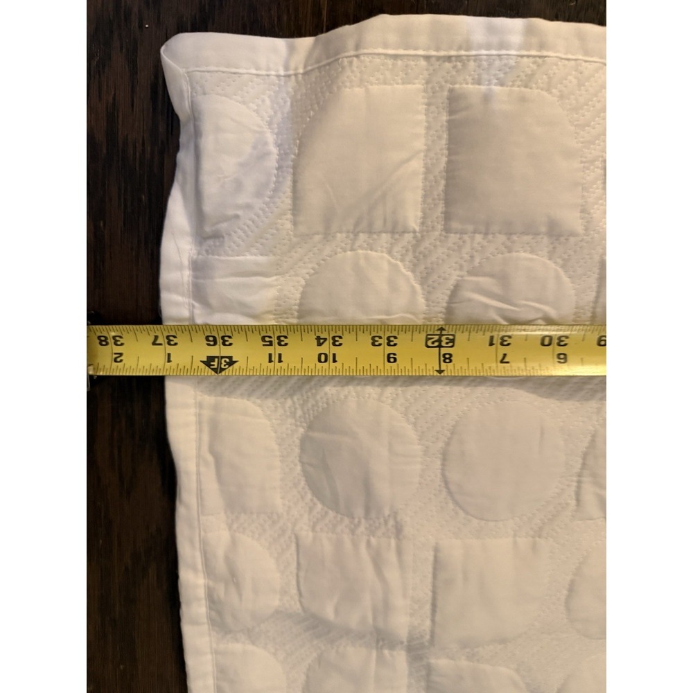 1 Kate Spade New York Noel White Marshmallow King Sham 20x36 Quilted      !Read! - Picture 5 of 12